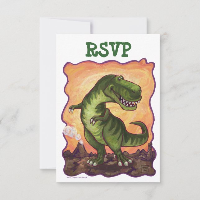 Tyrannosaurus Rex Party Center OSA kort (Framsida)