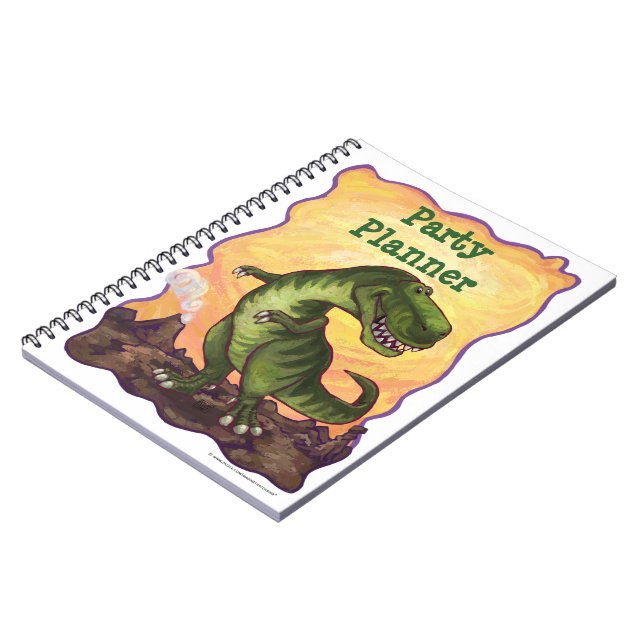 Tyrannosaurus Rex Party Planner Anteckningsbok (Vänstra Sidan)