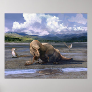 Tyrannosaurus rex-rensning poster