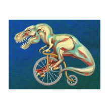 Tyrannosaurus Rex Ridning på en Cykel