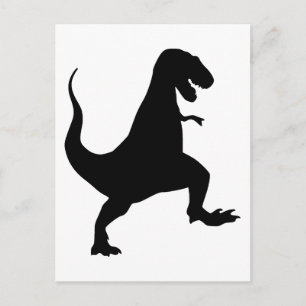 Tyrannosaurus rex Roaring och Stomping Silhouette Vykort