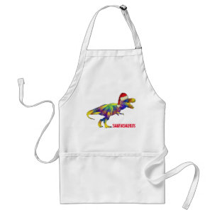 Tyrannosaurus Rex Rolig Festiv Dinosaur Slogan Förkläde