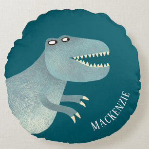 Tyrannosaurus Rex Rolig Personlig Rund Kudde