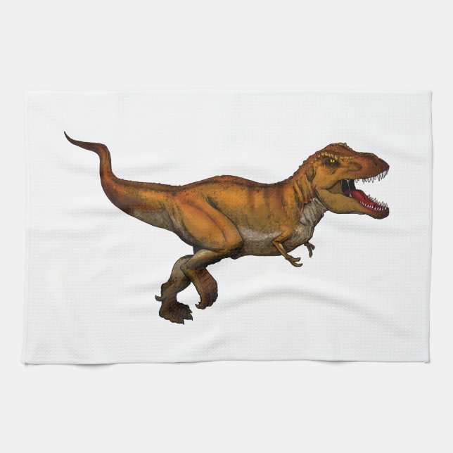 Tyrannosaurus Rex Running T-Rex Kökshandduk (Horisontell)