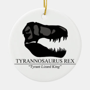Tyrannosaurus Rex Skull Julgransprydnad Keramik