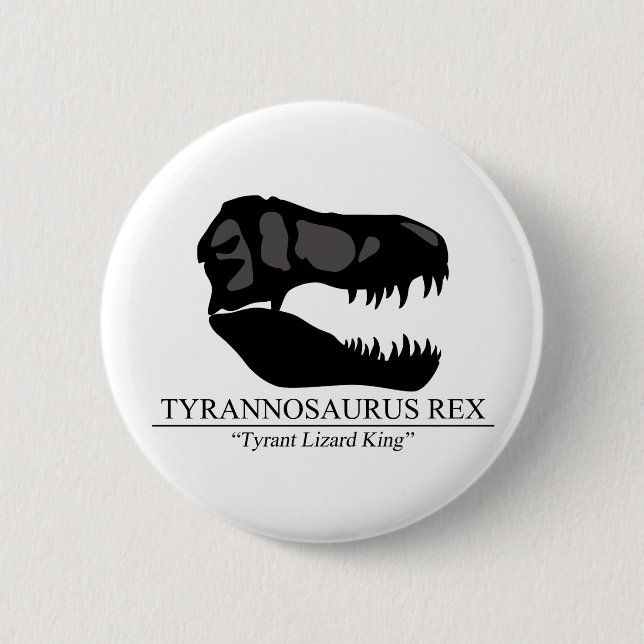 Tyrannosaurus Rex Skull Knapp (Framsida)