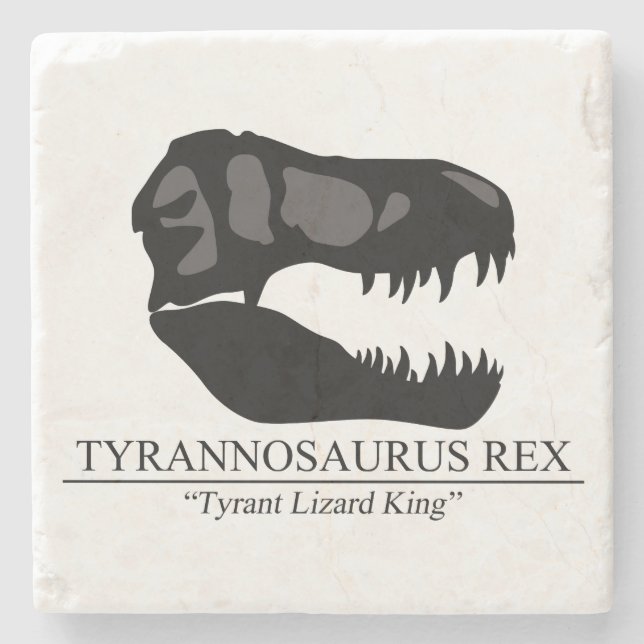 Tyrannosaurus Rex Skull Underlägg Sten (Framsidan)