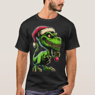 Tyrannosaurus Rex som Grinch på julen T Shirt