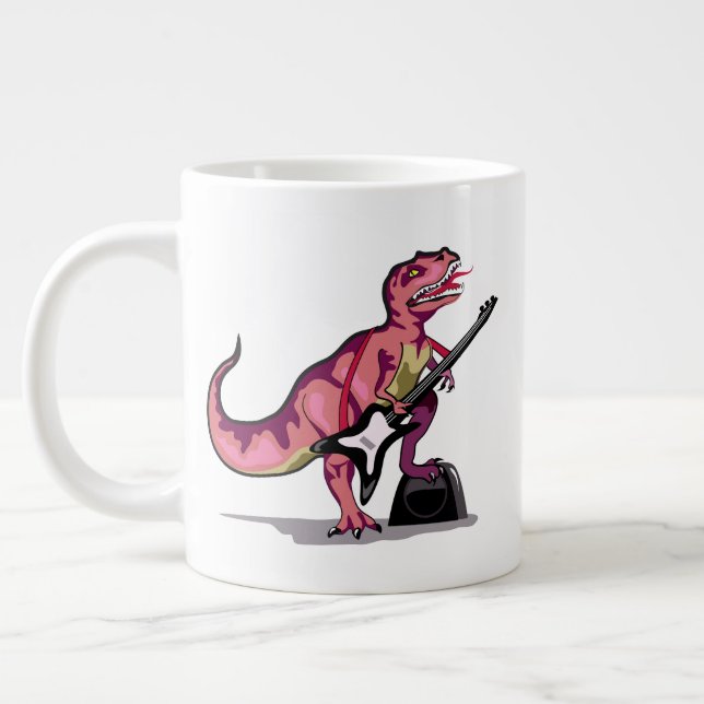 Tyrannosaurus Rex spelar gitarren. Jumbo Mugg (Vänster)