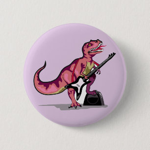 Tyrannosaurus Rex spelar gitarren. Knapp