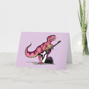 Tyrannosaurus Rex spelar gitarren. Kort