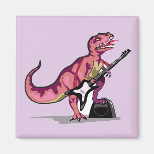 Tyrannosaurus Rex spelar gitarren. Magnet