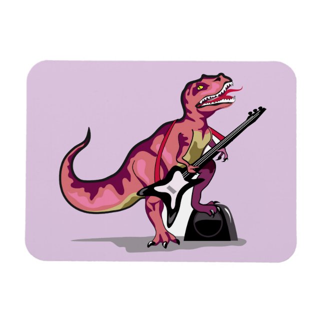 Tyrannosaurus Rex spelar gitarren. Magnet (Horisontell)