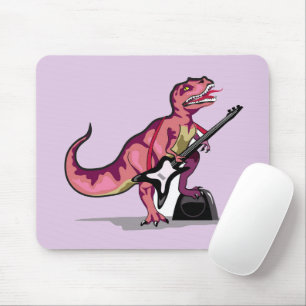 Tyrannosaurus Rex spelar gitarren. Musmatta