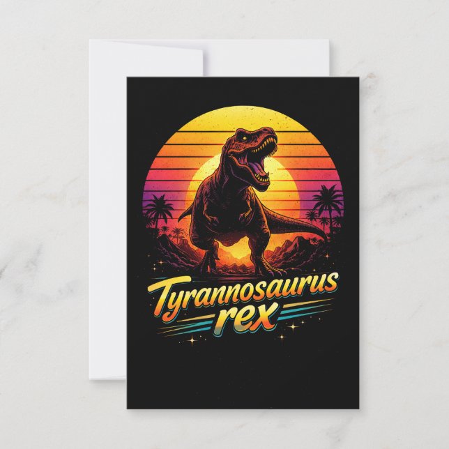 Tyrannosaurus Rex Tack Kort (Framsida)