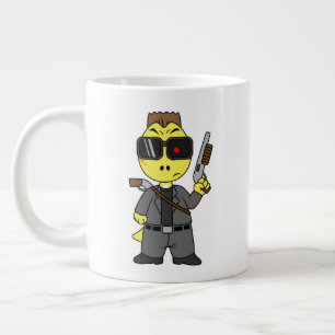 Tyrannosaurus Rex trycktes som terminator. Jumbo Mugg
