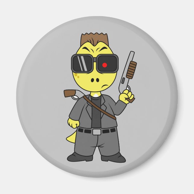 Tyrannosaurus Rex trycktes som terminator. Magnet (Framsidan)