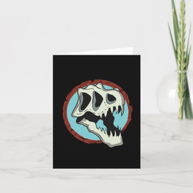 Tyrannosaurus skalle inbjudan (Framsida)