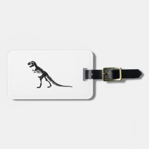 Tyrannosaurus Skeleton - Välj bakgrund färg Bagagebricka