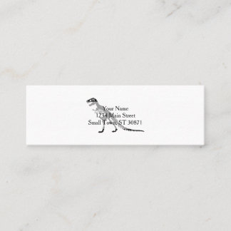 Tyrannosaurus Skeleton - Välj bakgrund färg Mini Visitkort