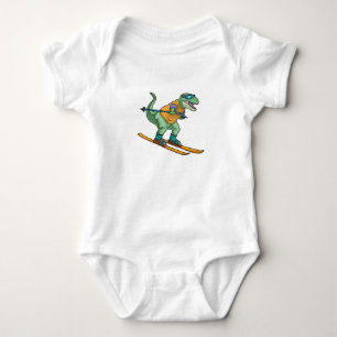 Tyrannosaurus Skier Ski goggles Ski T Shirt