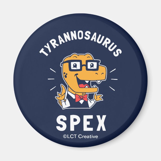 Tyrannosaurus Spex Magnet (Framsidan)