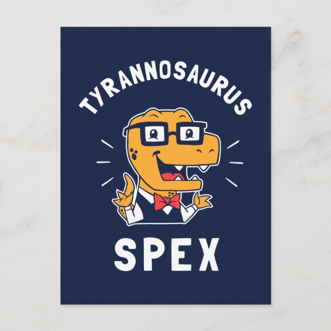 Tyrannosaurus Spex Vykort (Framsida)