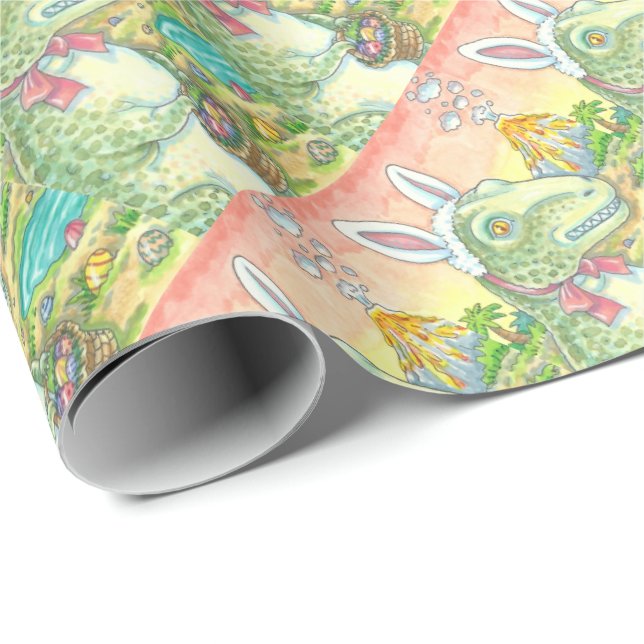 TYRANNOSAURUS T REX, DINO PÅSK, PAPPER PRESENTPAPPER (Rullad Hörn)