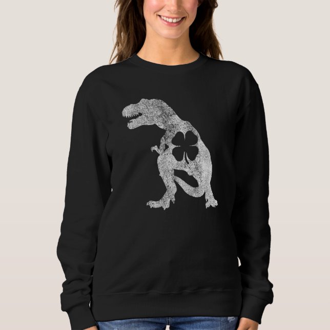 Tyrannosaurus T Rex Dinosaur ST PATRICKS DAY Irish T Shirt (Framsida)