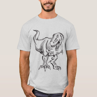 Tyrannosaurusdinosauren skissar klotterT-tröja Tröja