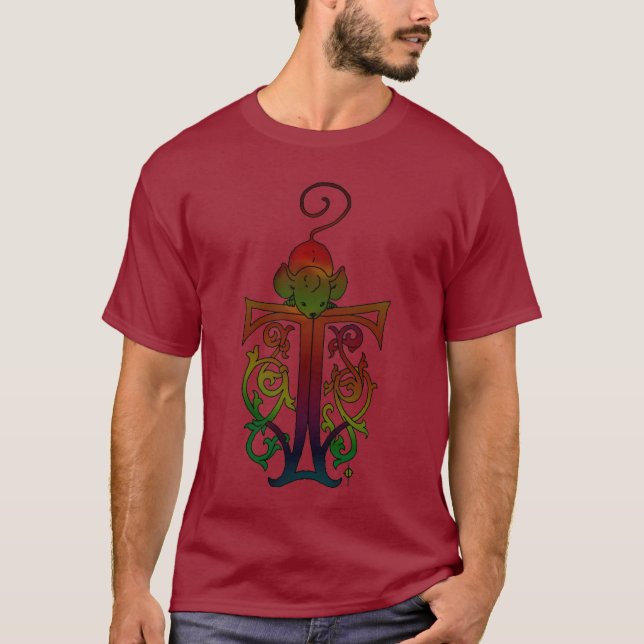 Tyrannosaurusmus - färgmus tee (Framsida)