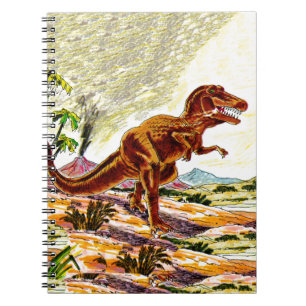 TyrannosaurusRex Dinosaur Anteckningsbok Med Spiral