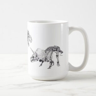 Tyrannosaurusrex och Triceratops Kaffemugg