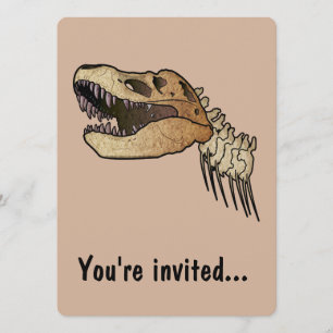 Tyrannous Rex Dinosaur Födelsedagsfest inbjudan
