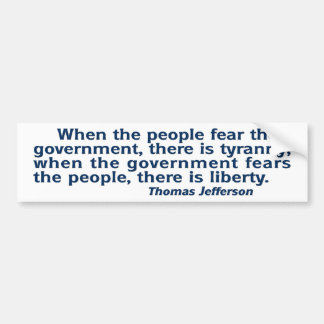 Tyranny/frihet: Politikbildekal Bildekal