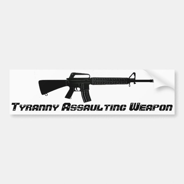 Tyranny som AR-15 anfaller vapen Bildekal (Framsidan)