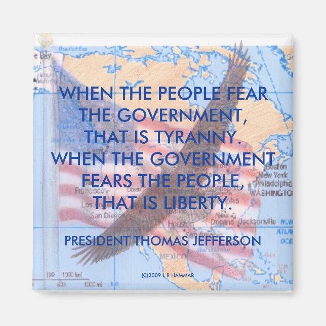 TYRANNY VS. LIBERTY MAGNET (Framsidan)