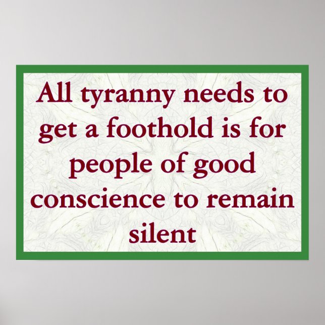 Tyranny While People are Silent Poster (Framsidan)