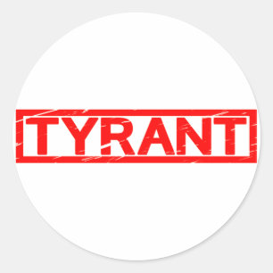 Tyrant Frimärke Runt Klistermärke