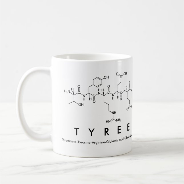 Tyree peptide namn mugg (Vänster)
