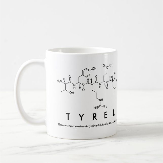 Tyrel peptide namn mugg (Vänster)