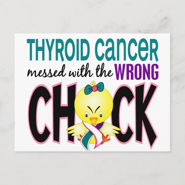 Tyreoideacancer med fel Chick Vykort (Framsida)