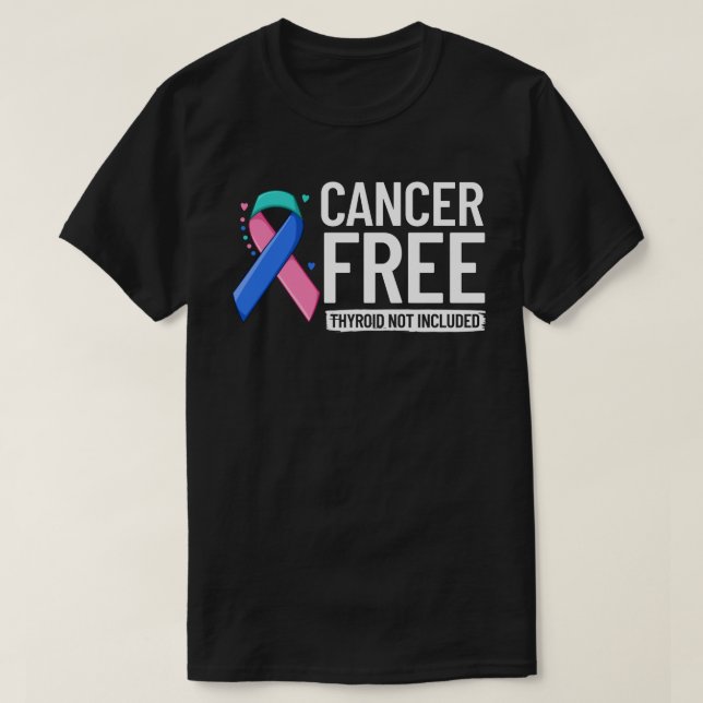 Tyreoideacancer Ribbon Awareness Survivor T Shirt (Design framsida)