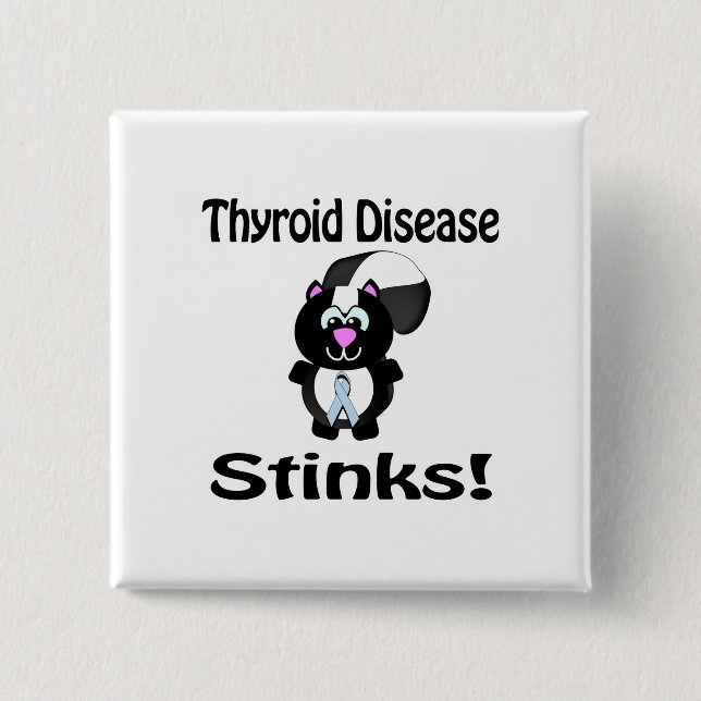 Tyreoideasjukdomar Skunk Awareness Design Knapp (Framsida)