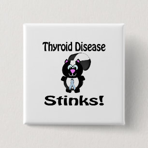 Tyreoideasjukdomar Skunk Awareness Design Knapp