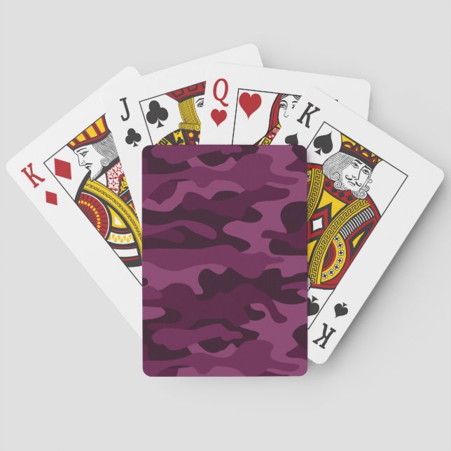 Tyrian Purple Monocolor Kamouflage Casinokort (Baksidan)