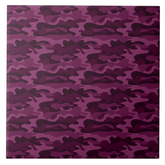 Tyriansk Lila Monocolor Camo Kakelplatta (Framsidan)