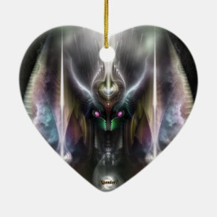 Tyrinan Horisont Gud i Krig Julgransprydnad Keramik