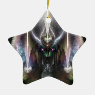 Tyrinan Horisont Gud i Krig Julgransprydnad Keramik