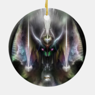 Tyrinan Horisont Gud i Krig Julgransprydnad Keramik